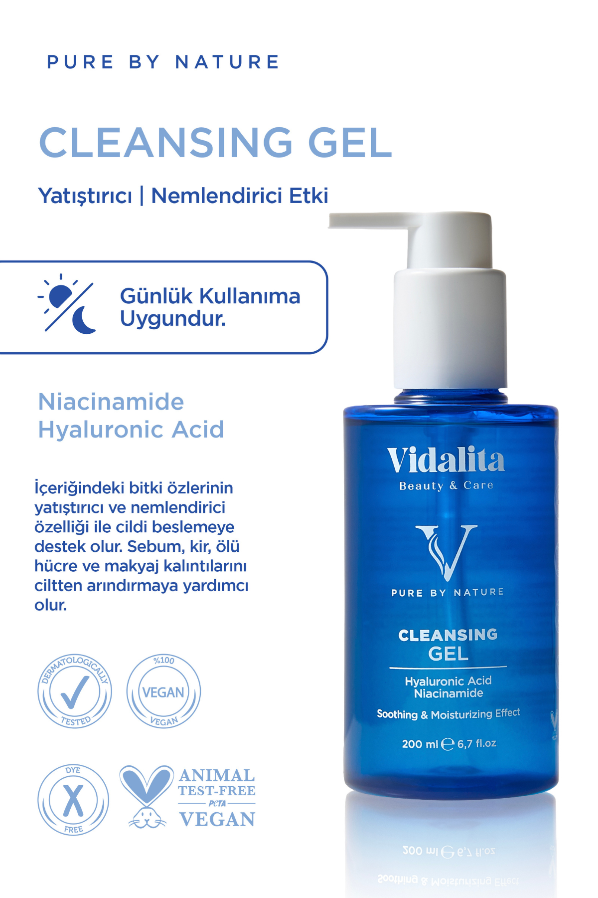 Hyaluronik Asitli Nazik Yüz Temizleyici Jel